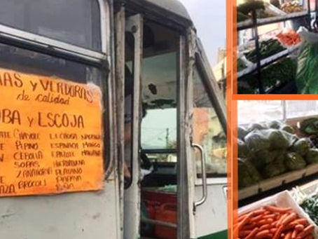 ¡Orgullo Nacional! Surge el microbús que reparte verduras a domicilio en Xochimilco