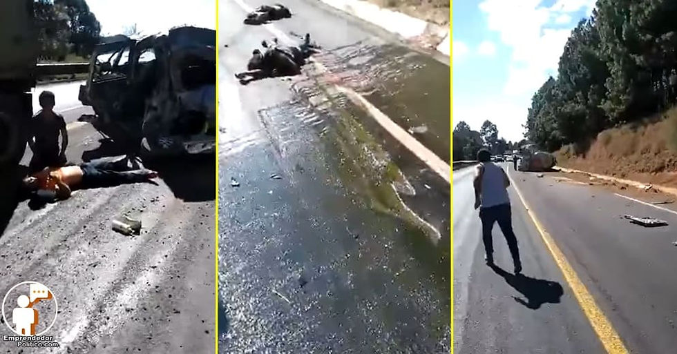 En la Siglo 21 Pipa se impacta con camioneta donde viajaban cortadores de aguacate (+Video)