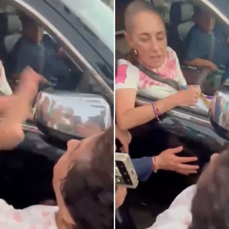 'No te doy la mano, quiero que resuelvas': mujer encara a Sheinbaum; denuncia despojo