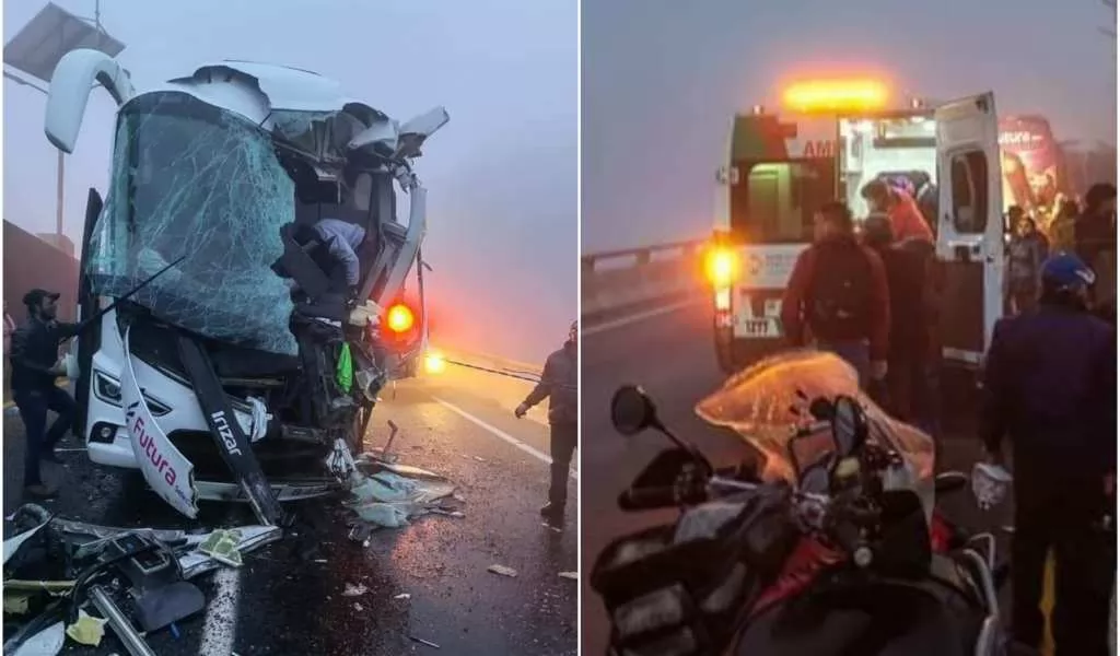 Chocan autobuses en la autopista México-Tuxpan; hay 15 lesionados