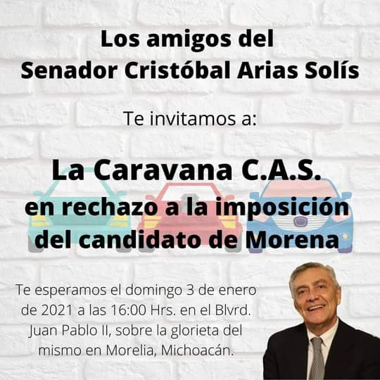 Este fin de semana en Morelia, Cristobalistas harán caravana contra imposición de Morena