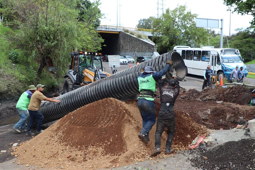 Continúa reparación de vialidades que históricamente se inundaban en Morelia