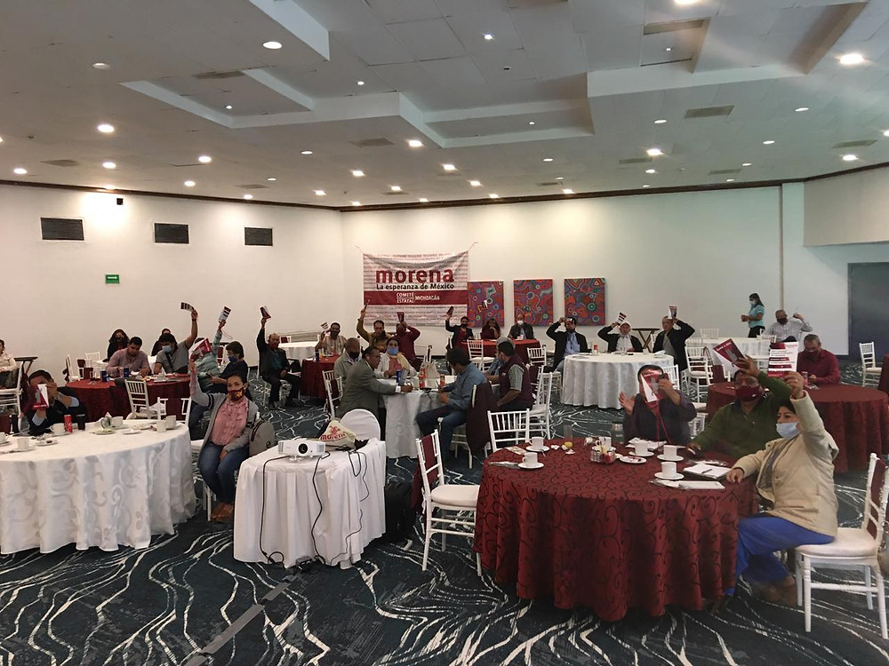Autodenominada dirigencia de Morena en Michoacán, no logra de nuevo quorum en Consejo Estatal