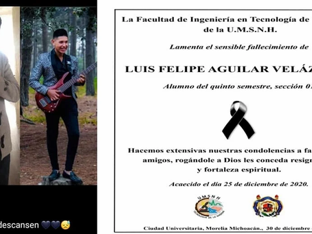 En trágico accidente vial durante Navidad, pierde la vida estudiante nicolaíta