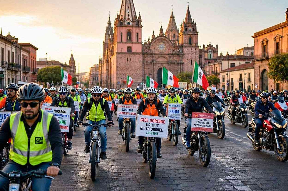 Habrá bloqueos HOY en el Periférico de Morelia tras marcha de ciclistas y motociclistas que exigen seguridad vial