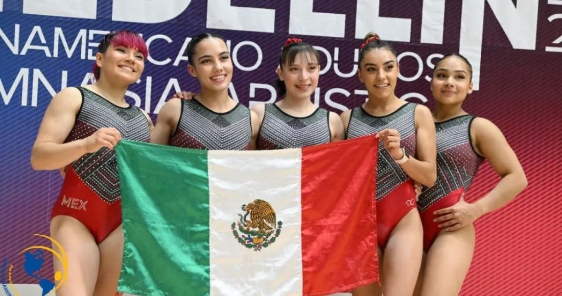 Selección femenil de gimnasia conquista la medalla de plata en final de Medellín 2023