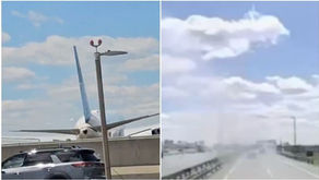 Avión con 221 pasajeros CHOCA contra un CAMIÓN de pan en plena autopista momentos antes de aterrizar