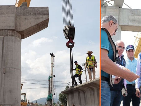 Avanza construcción de distribuidor vial en Siervo de la Nación