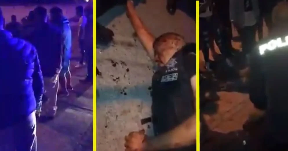 Atrapan y dan tremenda golpiza a ladrones; uno era policía (+Video)