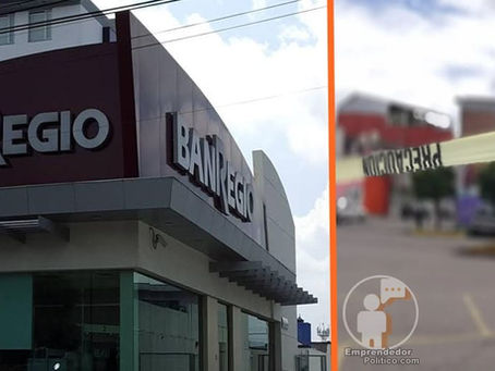 Tres encapuchados asaltan sucursal bancaria en Morelia