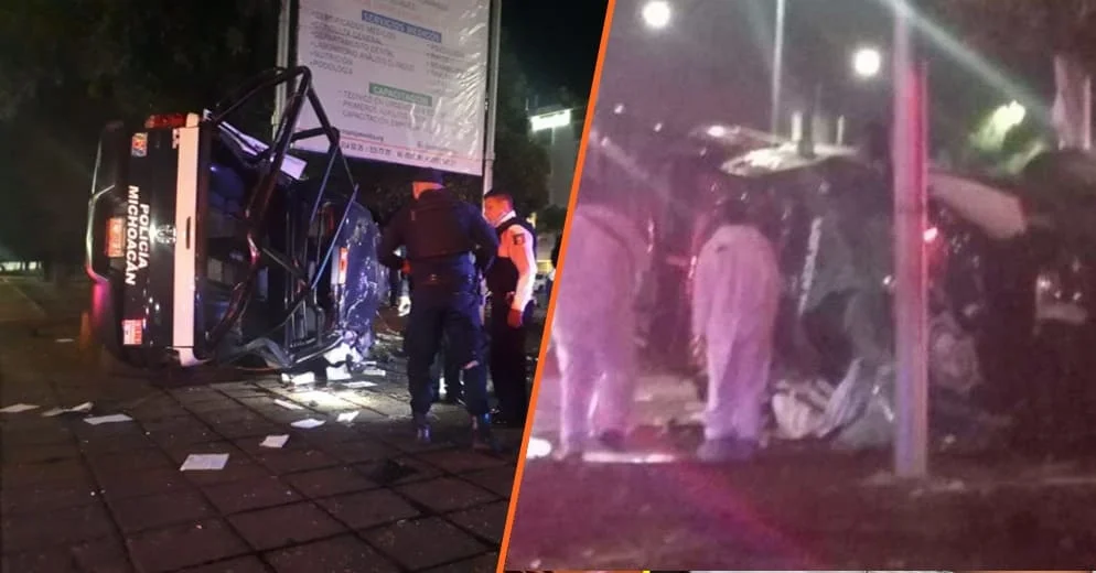 Muere elemento de la policía y otro resulta herido tras impacto vehícular esta mañana en Morelia