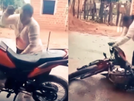 Infidelidad acaba en venganza: Mujer destruye moto de su esposo tras enterarse de la traición