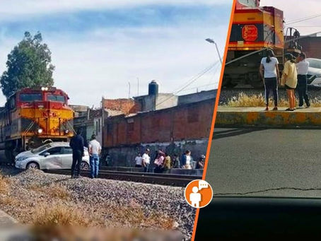 Abuelito imprudente queda herido tras querer ganarle el paso al tren (+Fotos)