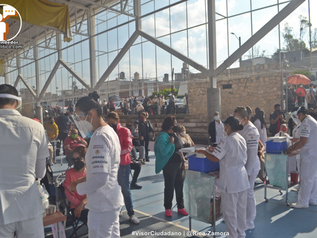 En primer día de vacunación en Morelia, fueron vacunados 8 mil abuelitos