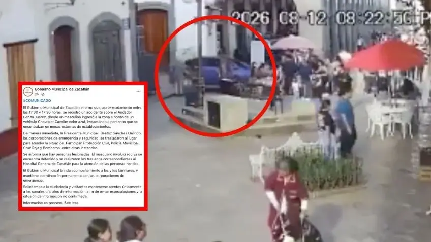 IMÁGENES FUERTES: Conductor atropella a 11 personas en pleno centro histórico de Zacatlán Puebla