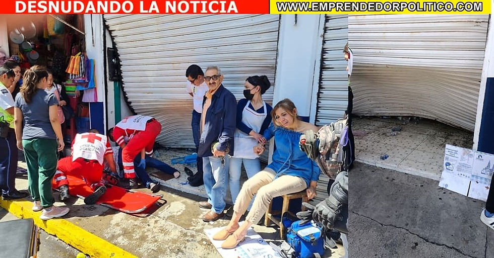 Conductor se estampa contra el Mercado Vasco de Quiroga y deja mujeres heridas