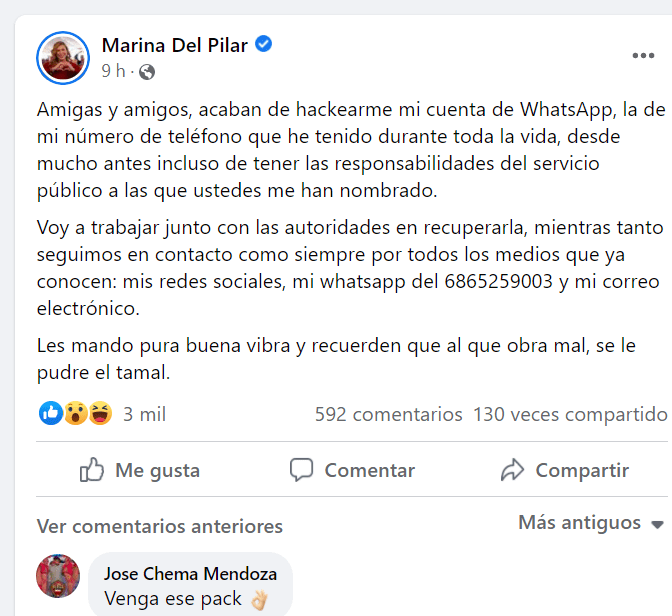 Gobernadores de Morena son hackeados en su whatsapp, incluyendo Bedolla
