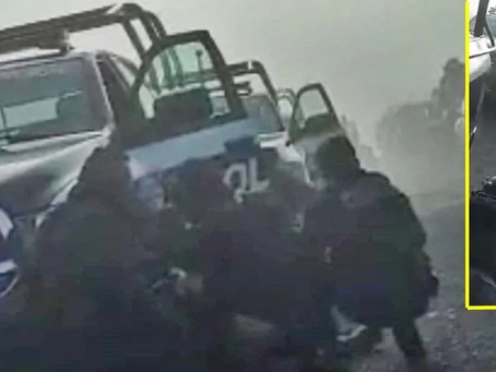 Difunden video del enfrentamiento de ayer entre policías y delincuentes en Cotija