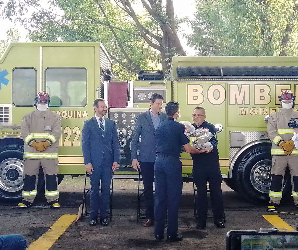 Alfonso Martínez destina recursos sin precedentes para equipamiento de Bomberos de Morelia