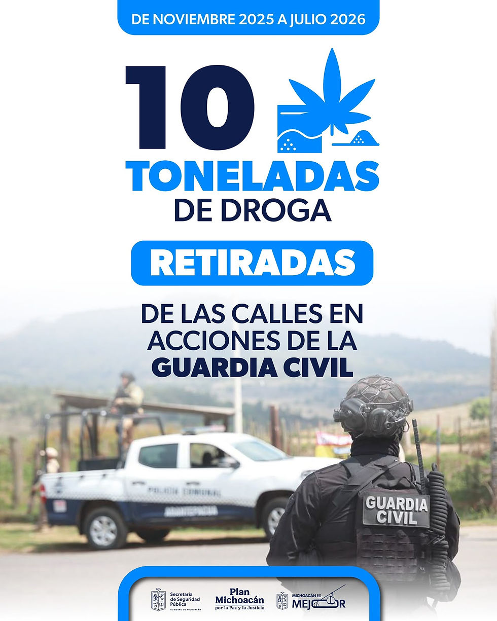 SSP asegura 10 toneladas de droga en 8 meses