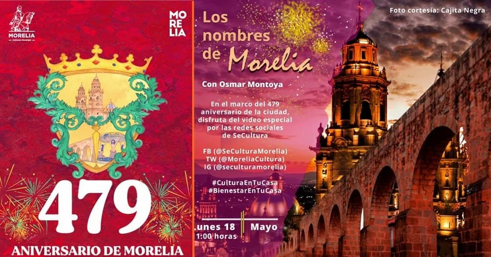 Festeja desde casa el aniversario 479 de Morelia; Checa aquí la cartelera y donde puedes verlo