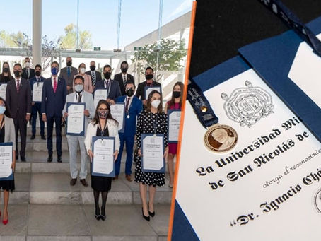 UMSNH entrega medalla “Dr. Ignacio Chávez” a 22 estudiantes destacados de posgrado