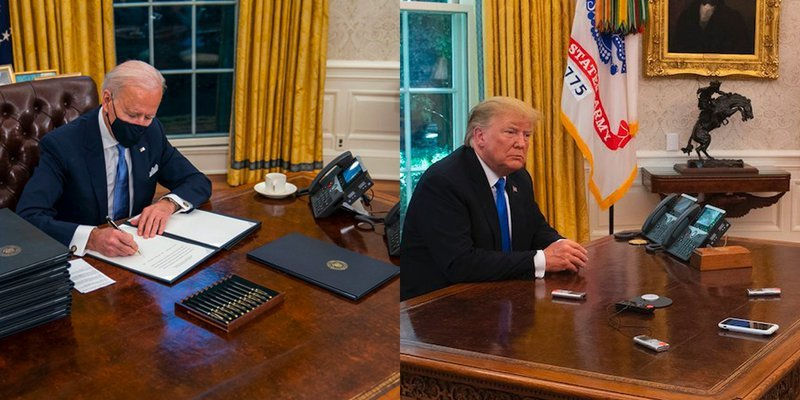 Biden retira de Oficina Oval botón rojo de la 'Coca-Cola' de Trump