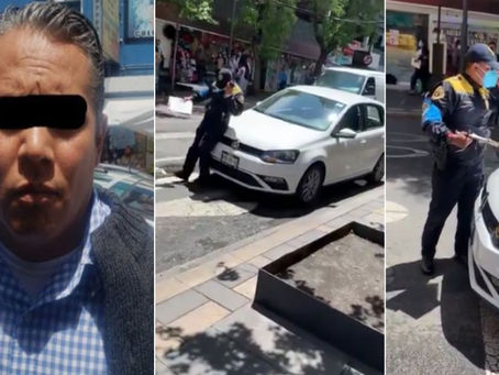México: Automovilista arrolla a policía de tránsito para evitar infracción
