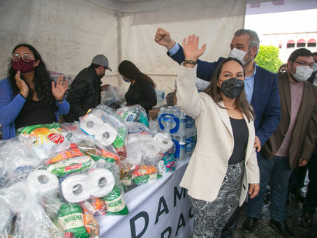 Inicia Bedolla jornada de solidaridad con damnificados por huracán en Michoacán