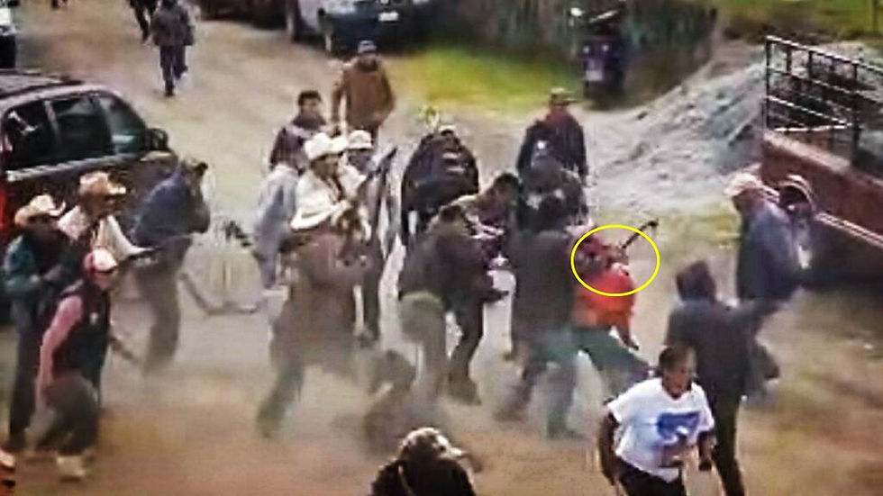 Imágenes de Texcaltitlán tras el enfrentamiento entre Pobladores y La Familia Michoacana