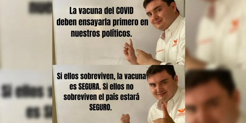 Candidato a diputado en Choahuila, propone que vacuna vs COVID-19 se pruebe en políticos