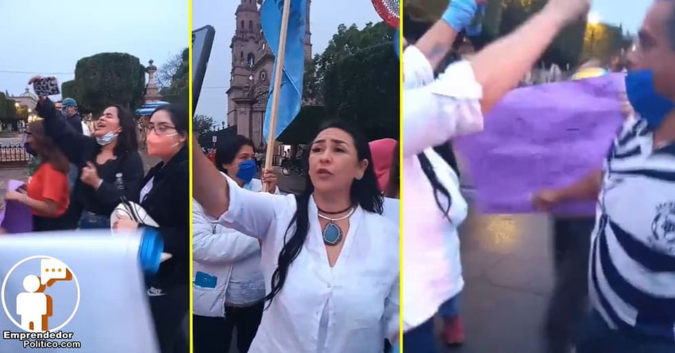 Providas y Feministas radicales se conflictúan en el centro de Morelia (+Video)