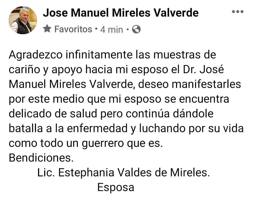Desmienten muerte del Dr. Mireles; sigue luchando contra el COVID-19