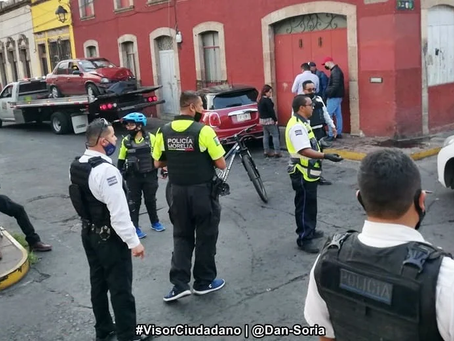 #Morelia: Por no respetar el uno a uno, chocan en calles del Centro (+Video)