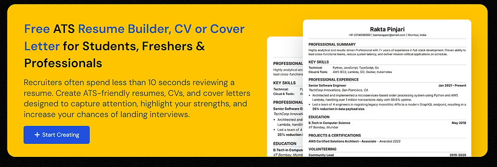 Free ATS Resume Builder
