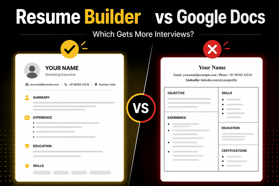 Resume Builder vs. Google Docs: Why Your Resume Format Could Be Costing You the Interview