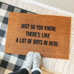 Custom Doormats, Black Text, 100% Coir, Handmade