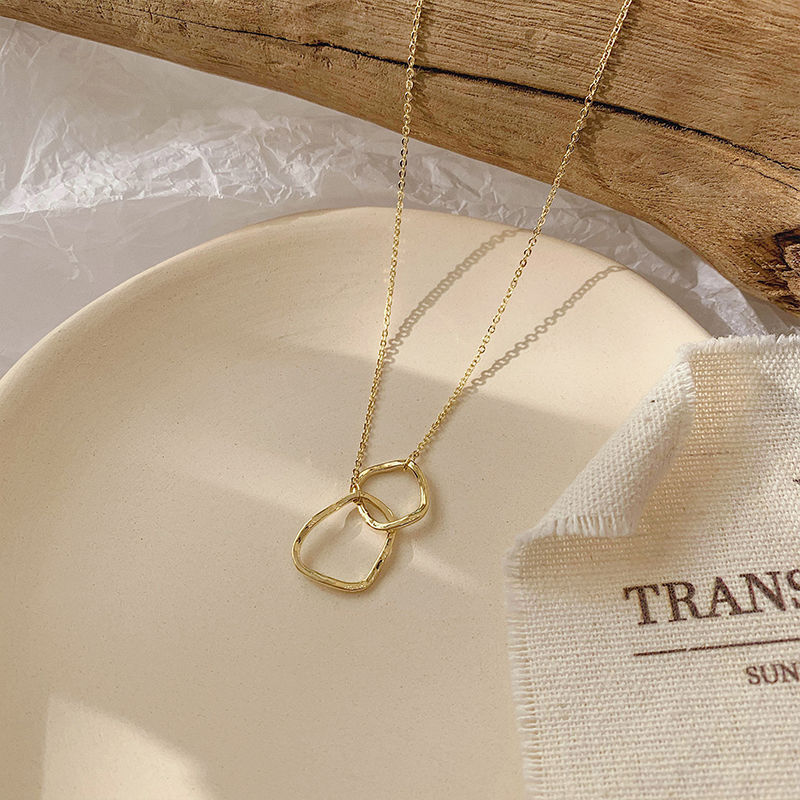 Thumbnail: Aurora Double Circle Necklace