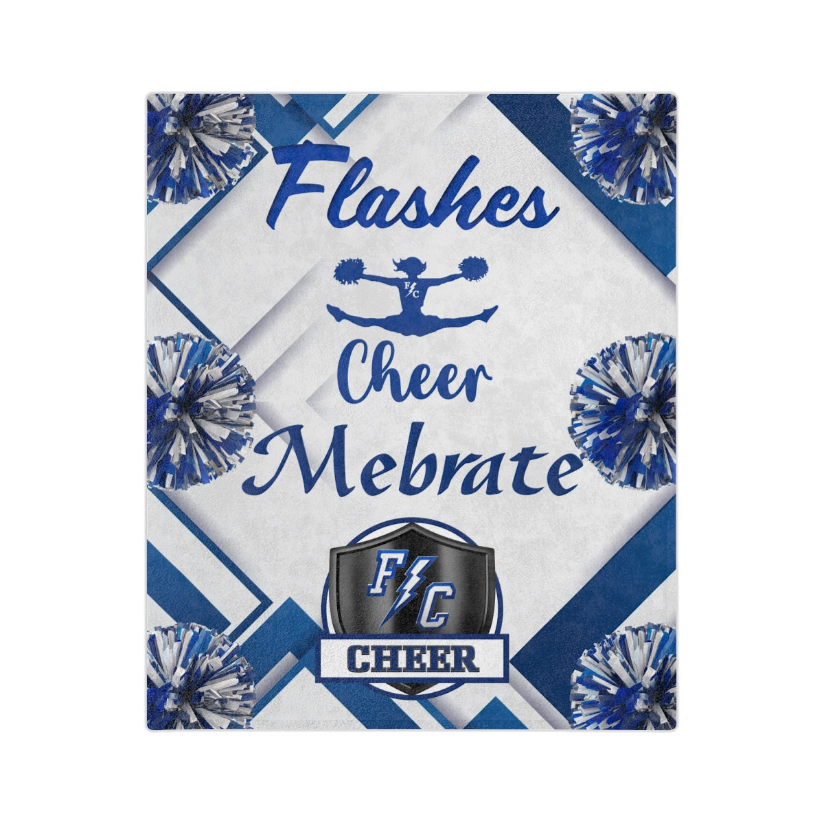 CHEER Mebrate VERSION 1.0 Velveteen Minky Blanket 1 one sided 50x60 only