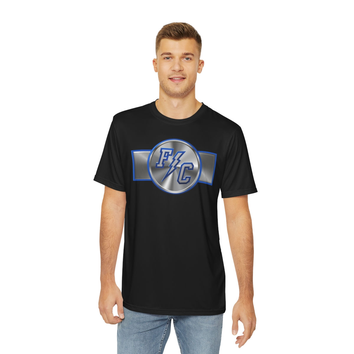 FC BLACK Men's Polyester Tee