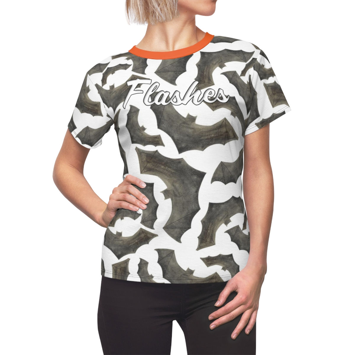 FLASHES Bat Women's Cut & Sew Tee