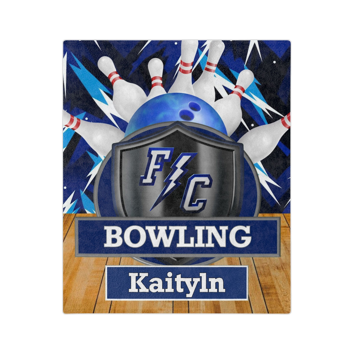 FC BOWLING KAityln 1.0 Velveteen Minky Blanket