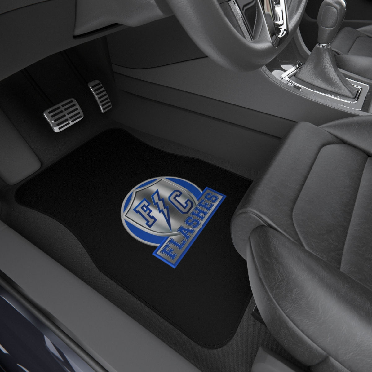 FC BLUE SHIELD Car Mats (2x Front)