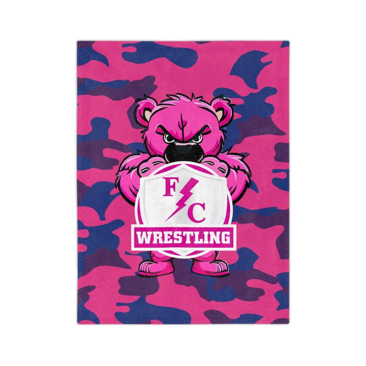 WRESTLING 1.2 Velveteen Minky Blanket