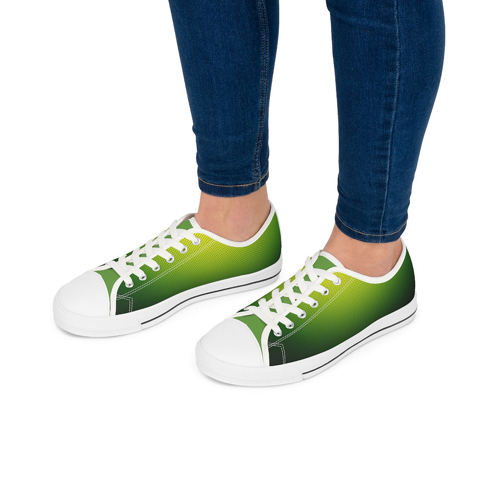 Thumbnail: Green Gradient Collection Women's Low Top Sneakers