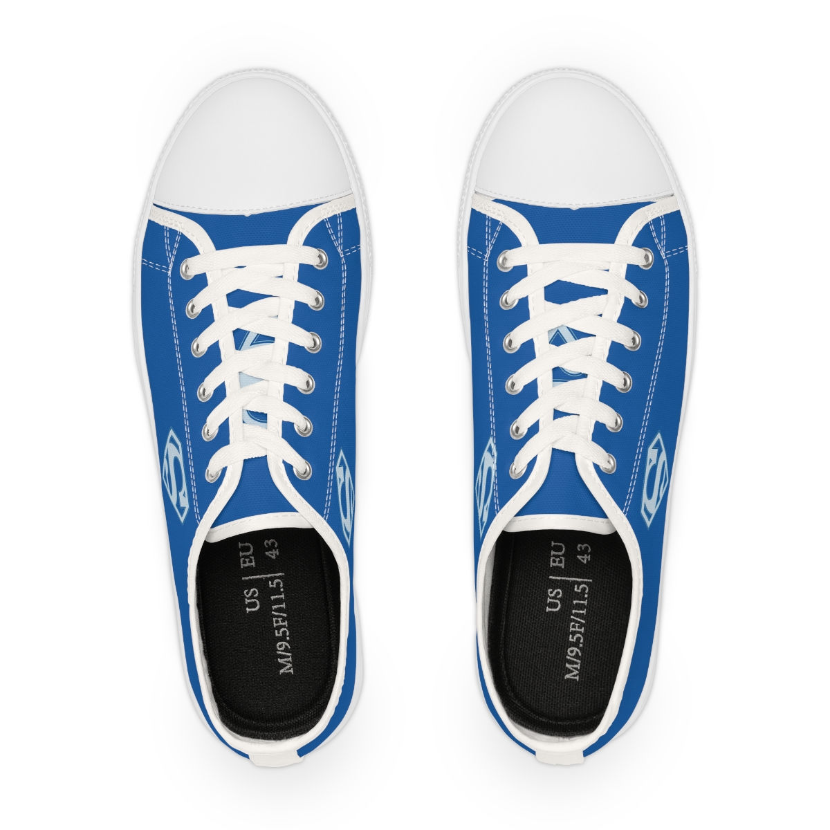 Light Blue Supes Men's Low Top Sneakers