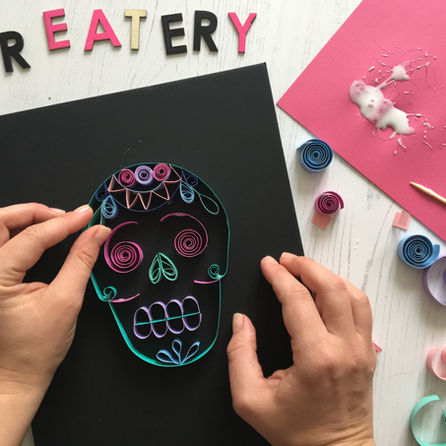 Quilling a Skull