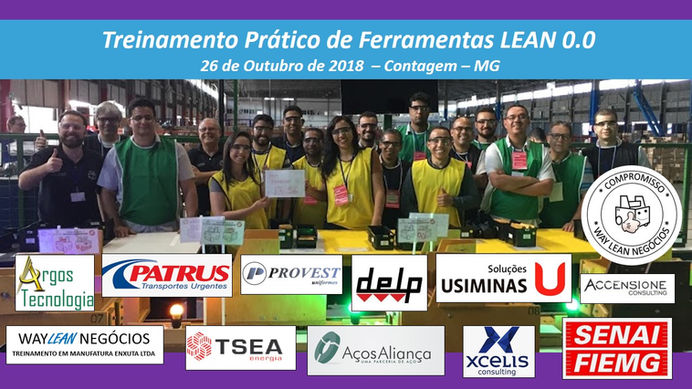 Avaliação do curso prático de Ferramentas LEAN 0.0 - Cidade de CONTAGEM - MG - 26.10.2018