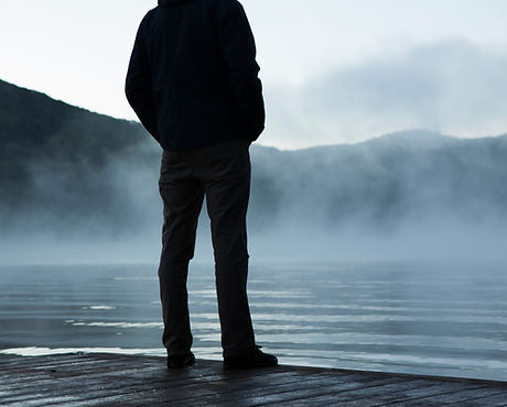 looking into distance