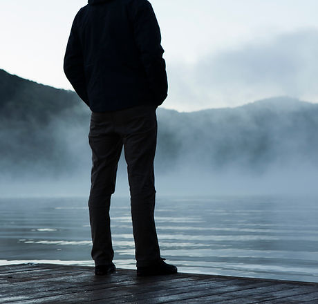 looking into distance